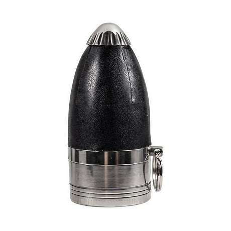 DankGeek Rocket Grinder & 1 Hitter with Keychain - Front View on White Background