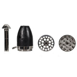 DankGeek Rocket Grinder & 1 Hitter combo, front view, with precision grinding teeth and portable design