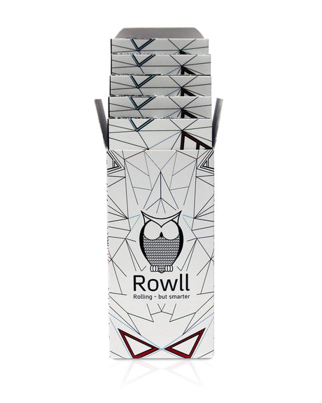 Rowll Rolling Paper Kit front view, compact and closable design, with card grinder, for dry herbs