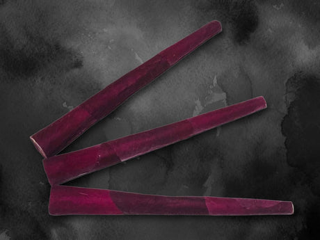 CaliGreenGold Royal Blood Rose Petal King Cones 3-pack on dark background