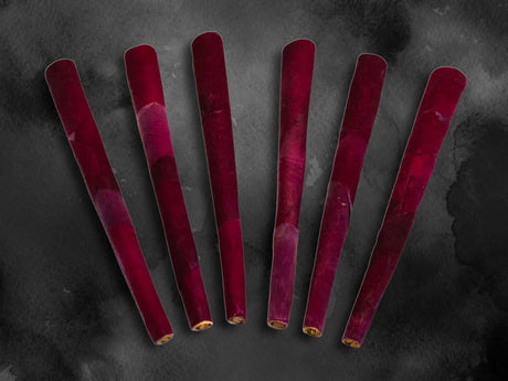 Royal Blood Rose Petal King Cones 6-pack by CaliGreenGold on dark background