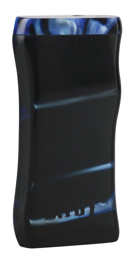 RYOT Acrylic Magnetic Dugout in Black with Blue Swirls - Front View
