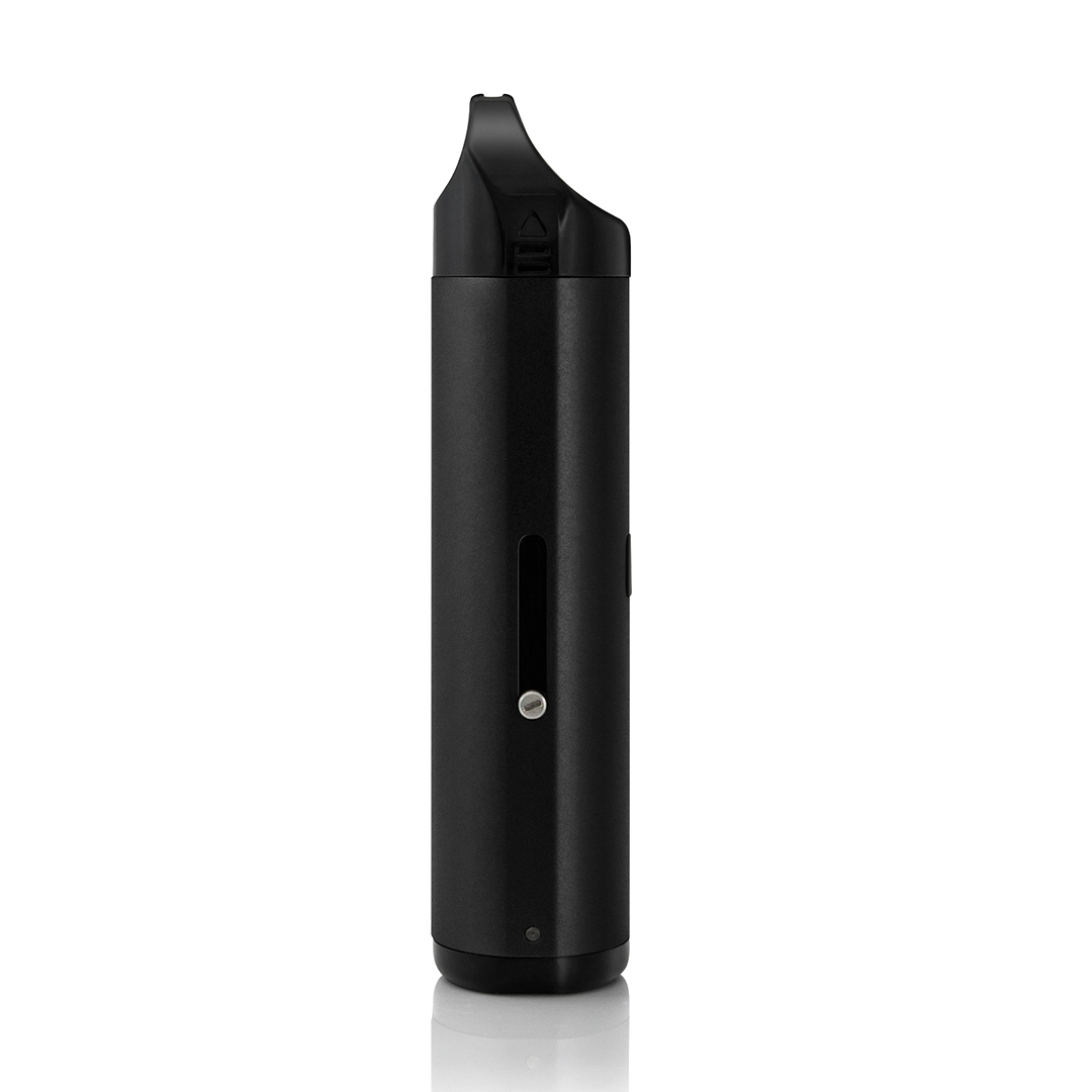 Cloudious 9 Atomic 9 portable vaporizer in black, front view on a white background