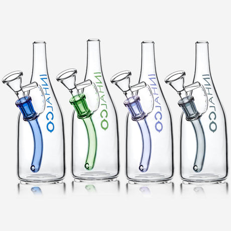 PILOTDIARY Sake Bottle Glass Water Bongs in Multiple Colors - Front View