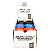 Santa Cruz Shredder Hemp Grinders, 16 Pack, Assorted Colors, Front View on White Background