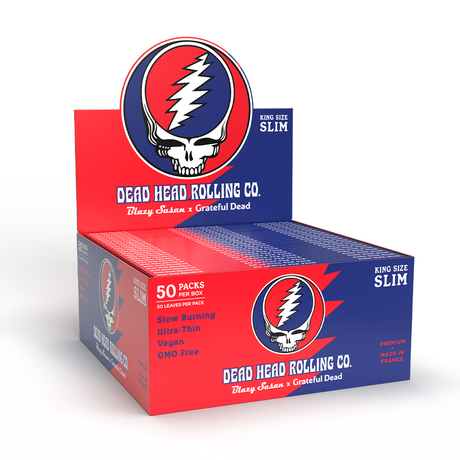 Blazy Susan x Grateful Dead King Size Slim Rolling Papers Box Front View