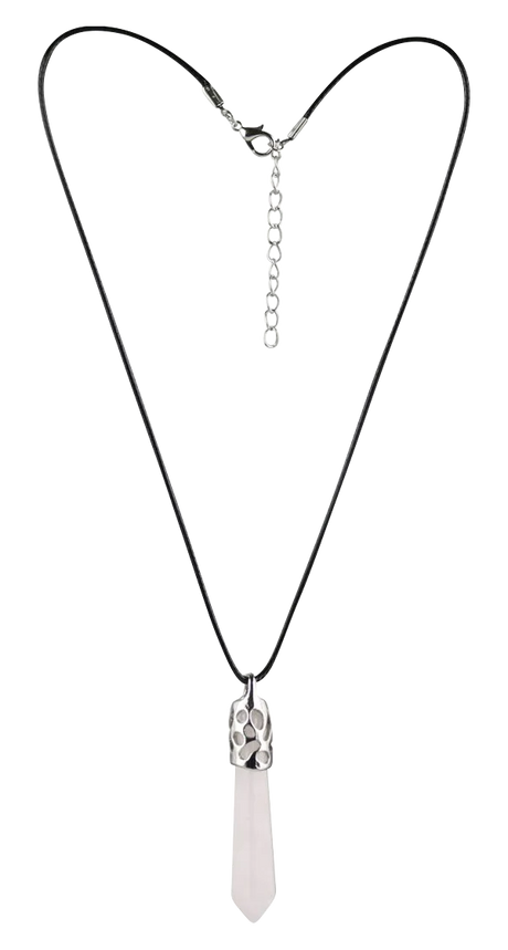 Elegant Semi Precious Gemstone Necklace with an 18" Chain - Front View