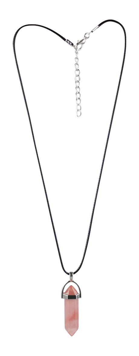 Elegant Semi Precious Gemstone Pendant Necklace with Assorted Colors on a 17.5" Chain - Front View