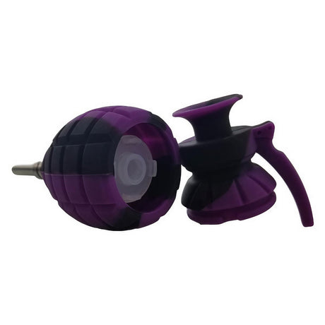 DankGeek Silicone Grenade Dab Straw with Titanium Tip, 4" Size, Assorted Colors