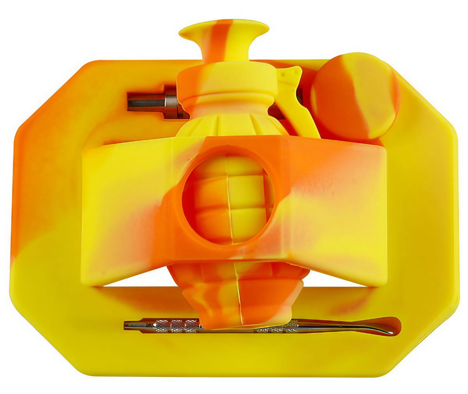 Assorted colors silicone grenade vapor straw with 14mm titanium tip, easy for travel