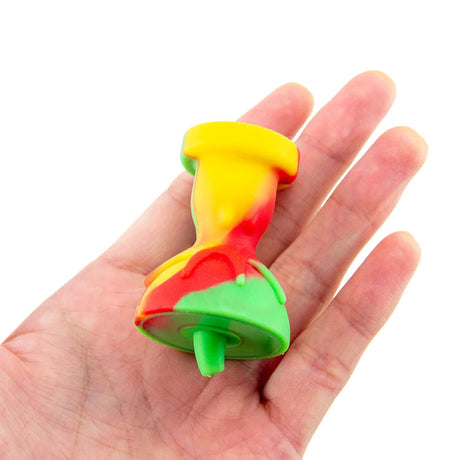 PILOT DIARY Silicone Carb Cap with Glass Bowl Screen in Hand - Multicolor