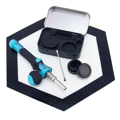 PILOT DIARY Silicone Dab Kit for Beginners with Metal Case and Dab Tool on Black Background