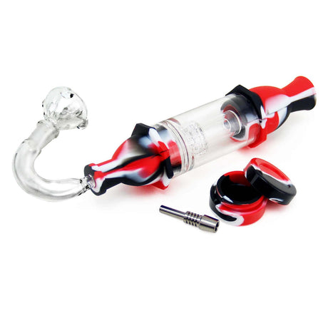 PILOT DIARY Silicone Honey Straw Water Filter Kit with glass bowl and dab tool