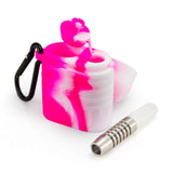 PILOT DIARY Silicone Dugout One Hitter Set in Pink with Metal Bat and Keychain