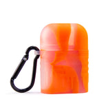 PILOT DIARY Orange Silicone One Hitter Dugout with Keychain, Front View on White Background