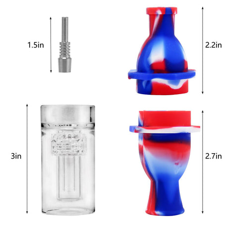 PILOT DIARY Honey Straw with Water Filtering, Red-Blue Swirl Design, Multiple Views