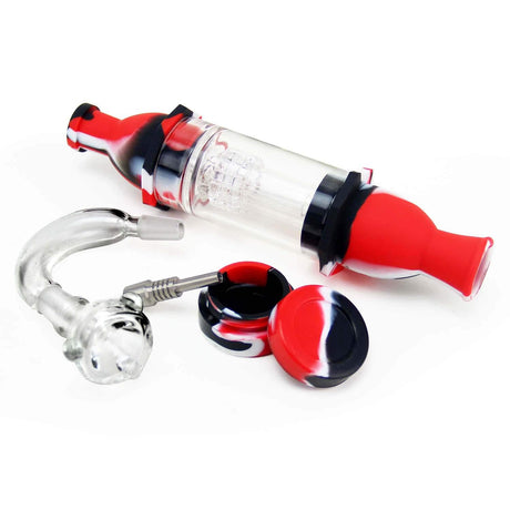 PILOT DIARY Silicone Honey Straw Water Filter Kit with Glass Bowl and Cap