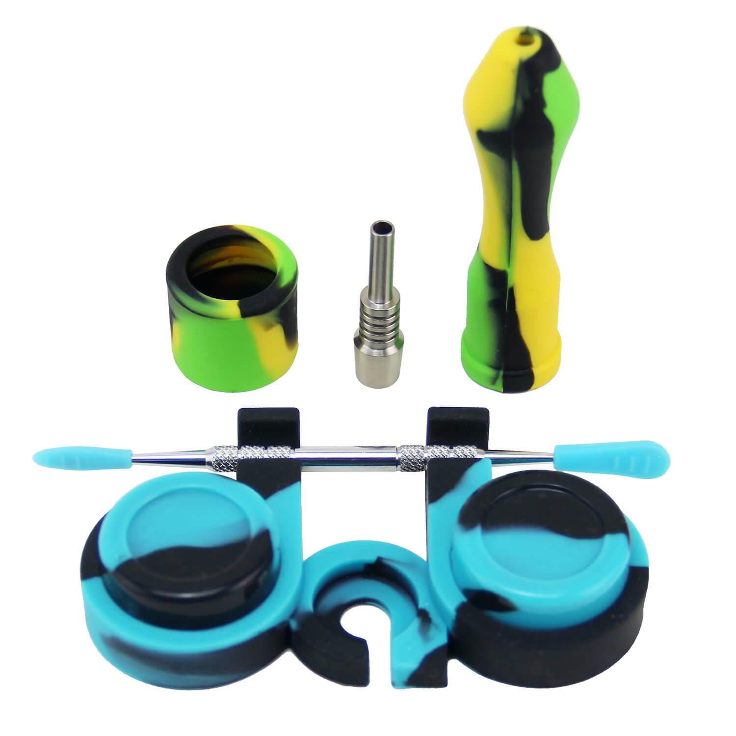 PILOT DIARY Mini Honey Straw Dab Kit with Silicone Container and Metal Tip