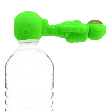 PILOT DIARY Astronaut Silicone Honey Straw in Neon Green - Front View
