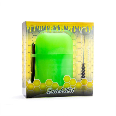 PILOT DIARY Silicone One Hitter Dugout in Green - Front View with Packaging