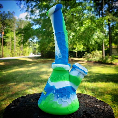 PILOT DIARY Portable 6.4" Silicone Beaker Bong with 14mm Bowl