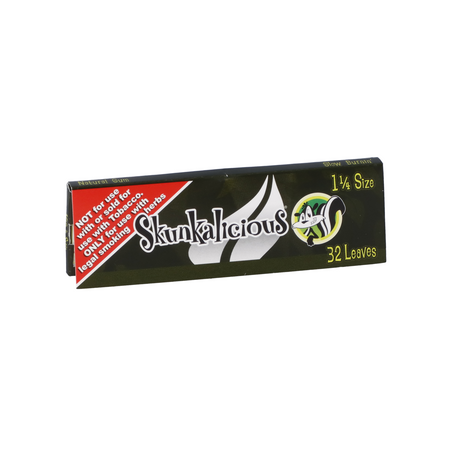 Skunkalicious 1 1/4 Size Rolling Papers by Skunk Brand, 32 Leaves Pack - Front View