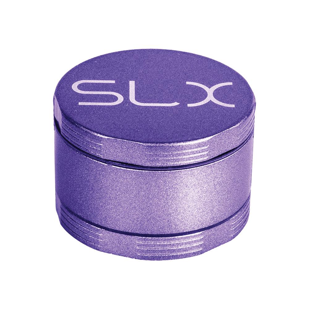 SLX Ceramic Coated 2.2" Pocket Grinder in Purple, Compact 4-Part Design, Top View