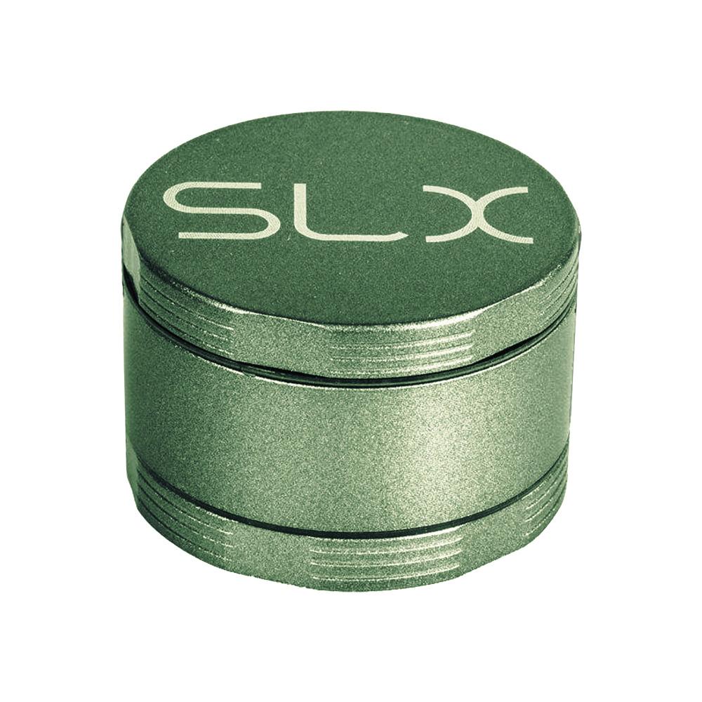 SLX Ceramic Coated 2.2" Green Pocket Grinder, Compact 4-Part Aluminum Design, Top View