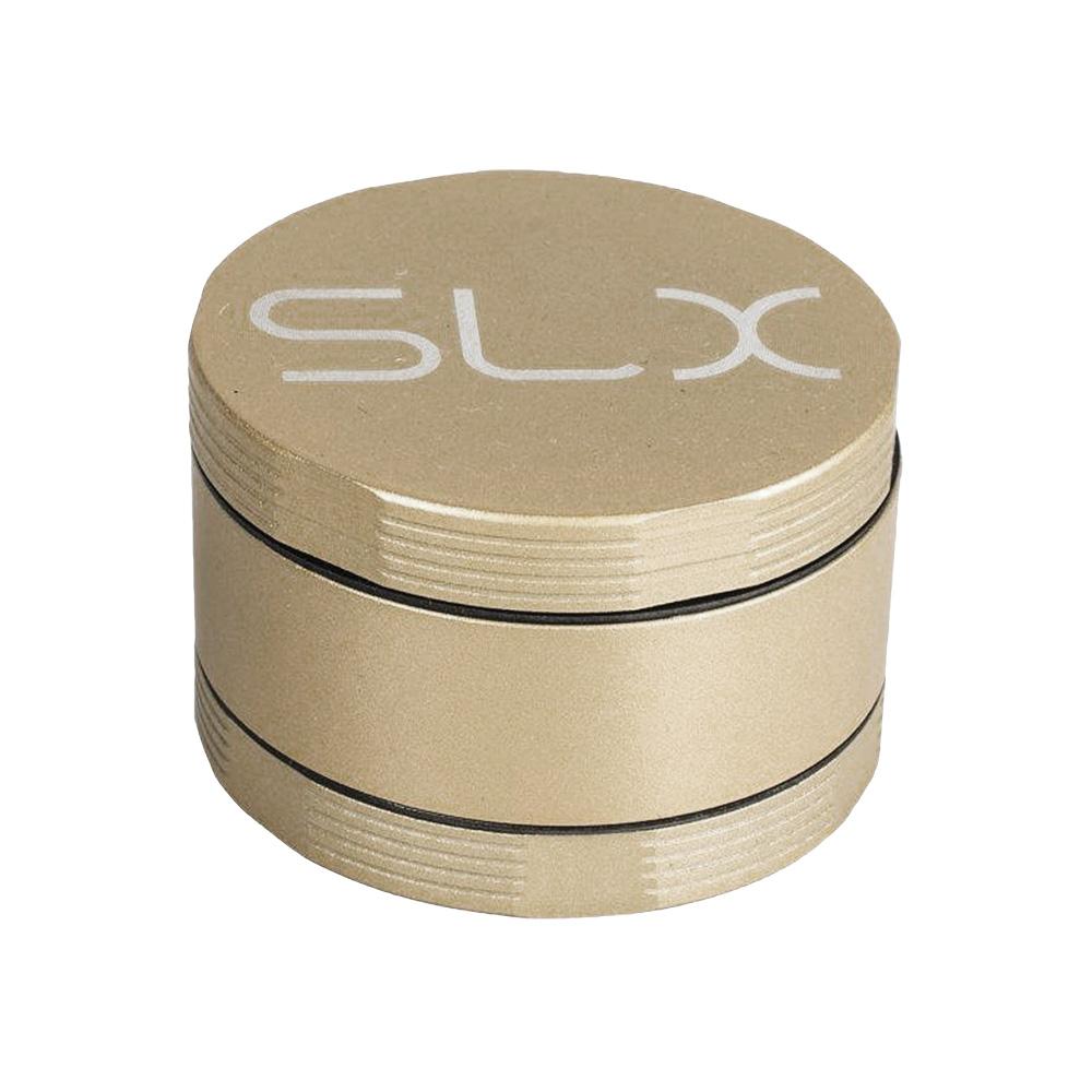 SLX Ceramic Coated 2.2" Pocket Grinder in Silver, Portable 4-Part Design, Top View