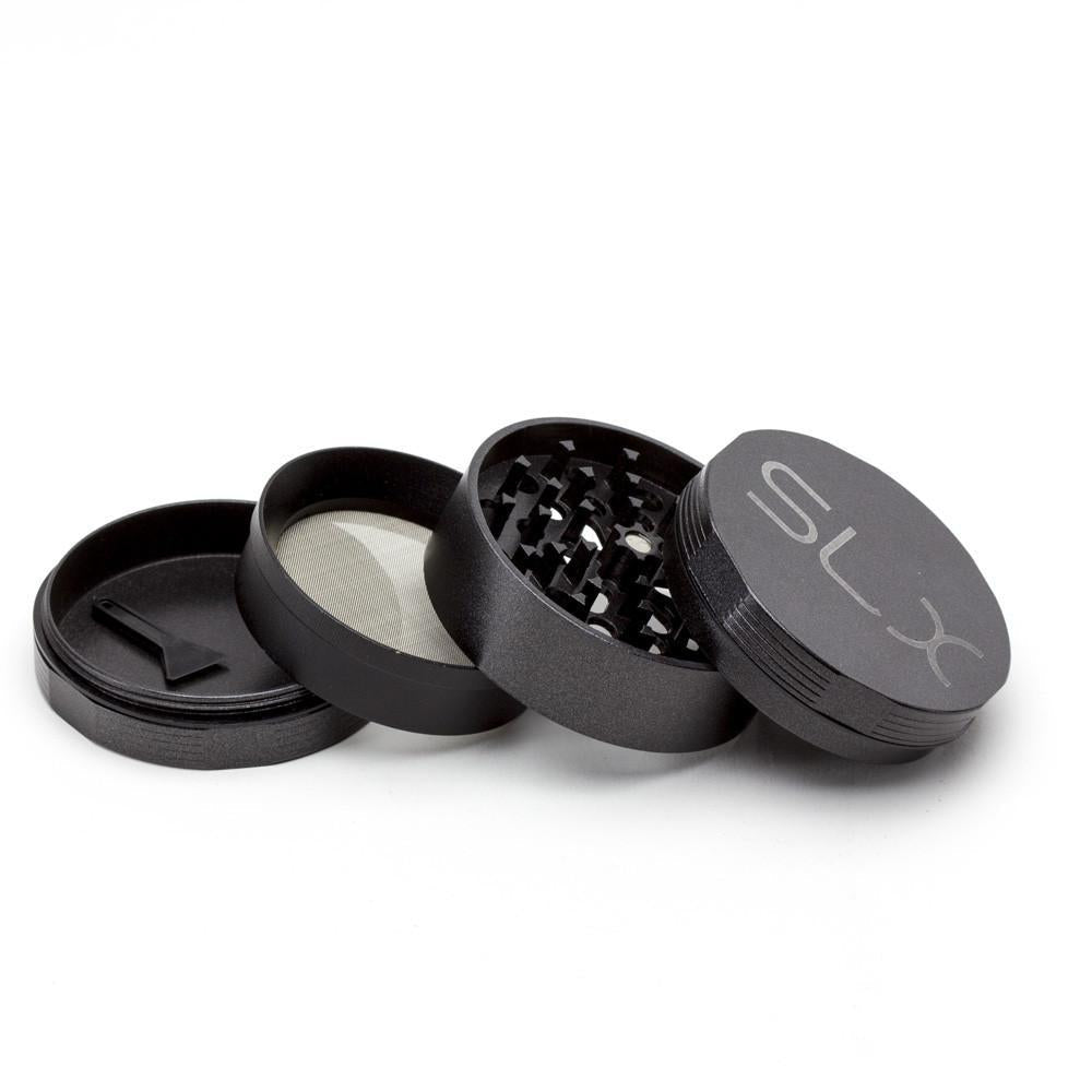 SLX Ceramic Coated 2.2" Pocket Grinder in Black, 4-Part Design, Portable and Compact