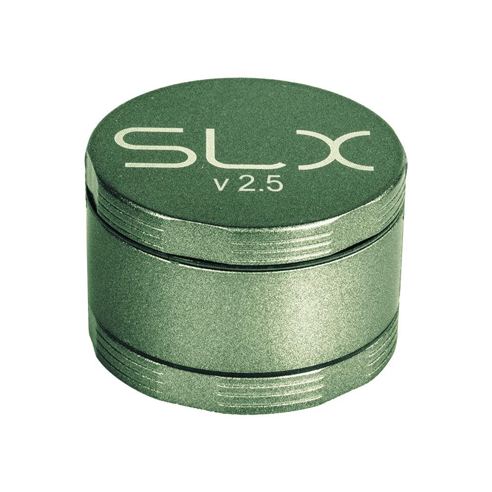 SLX Ceramic Coated 2.5" Medium Grinder in Green, 4-Part Compact Design, for Dry Herbs