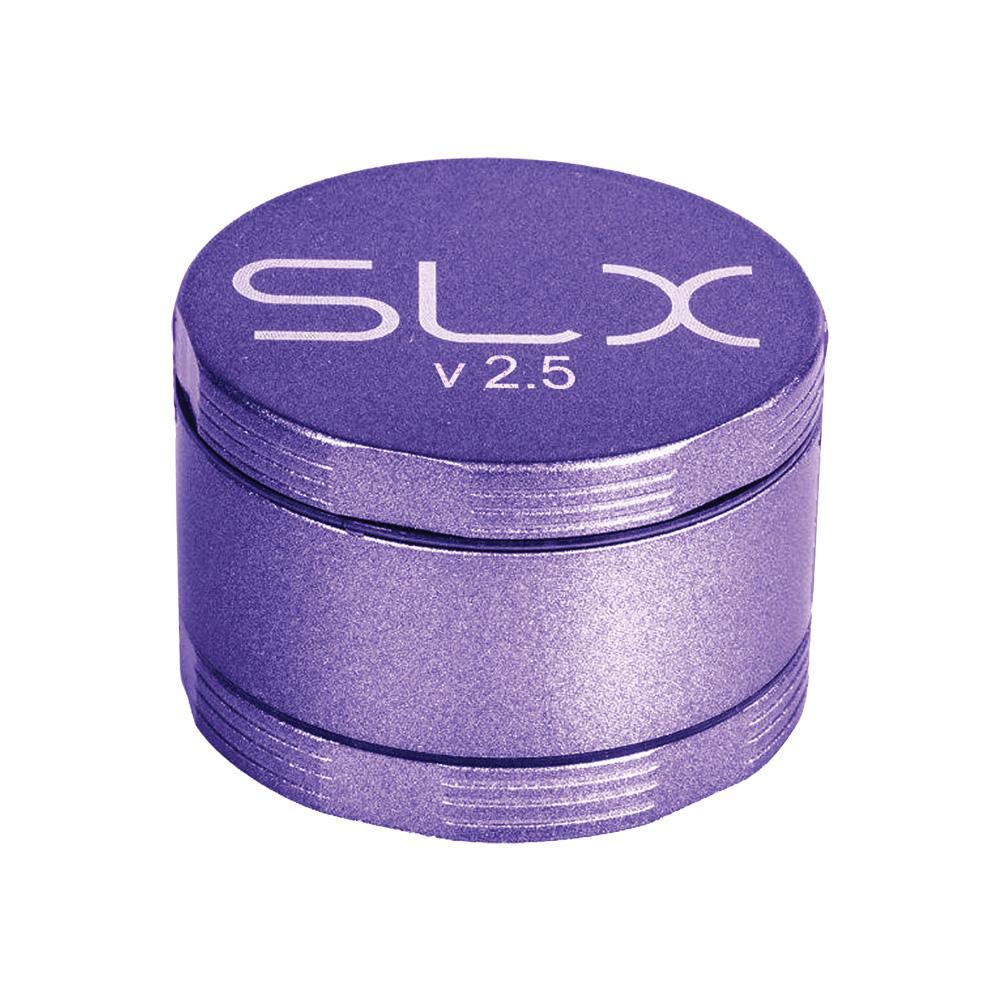 SLX v2.5 Ceramic Coated 2.5" Medium Grinder in Purple, Closable, Portable Design