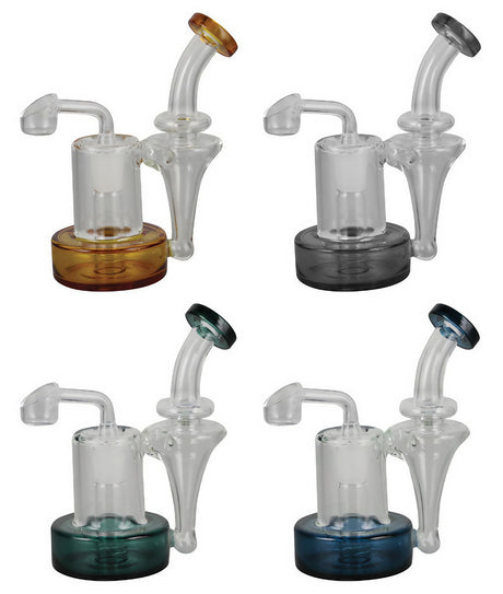Compact 5.5" Small Recycler Oil Rigs in Various Colors with Slit-Diffuser Percolator
