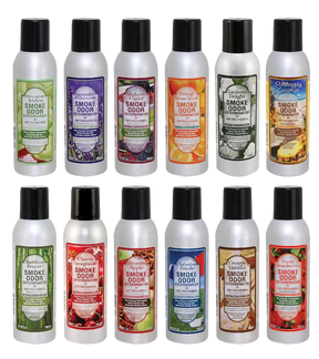 Assorted Smoke Odor Exterminator Sprays 7 oz 12-pack in various scents displayed front view