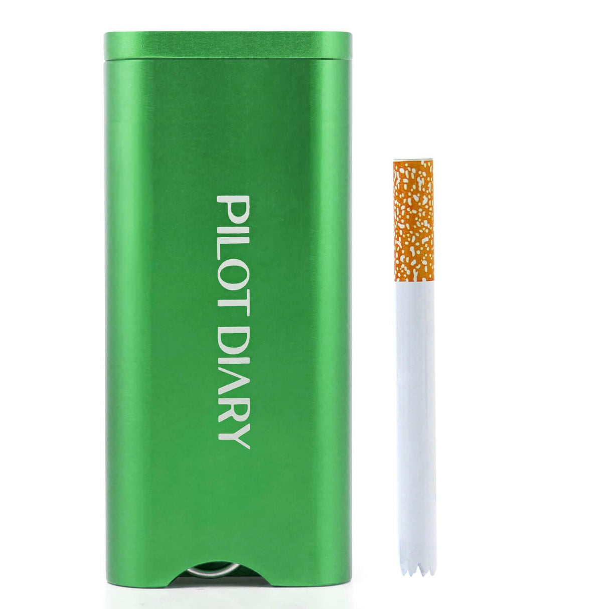 PILOT DIARY Metal Dugout One Hitter in Green with White Ceramic Bat - Front View
