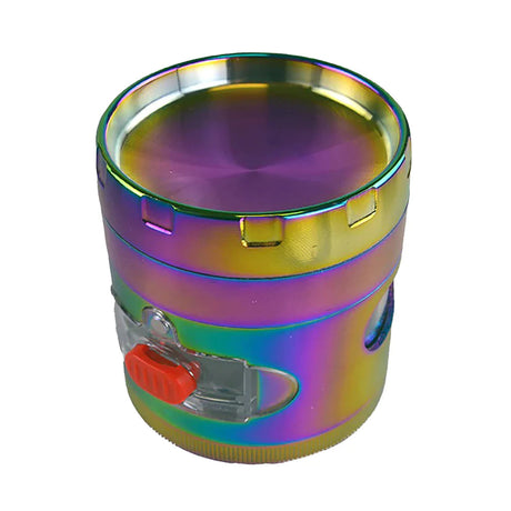 Smokezilla 4-Part Aluminum Rainbow Grinder with Drawer, Compact Design, Front View