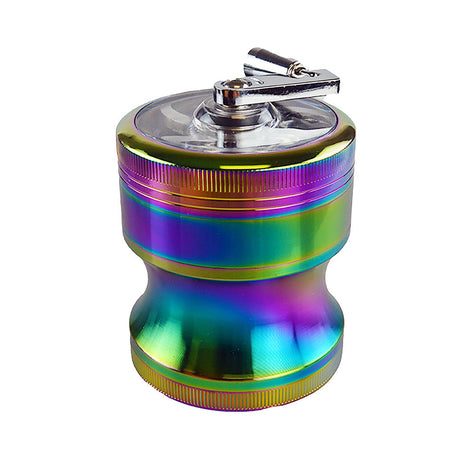 Smokezilla Rainbow Metal Crank Grinder, 4-Part Design, Portable 2.5" Diameter
