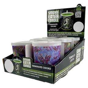 Smokezilla Smoke Eater Soy Candles, 6 Pack, Assorted Colors, Odor Neutralizing, Front View