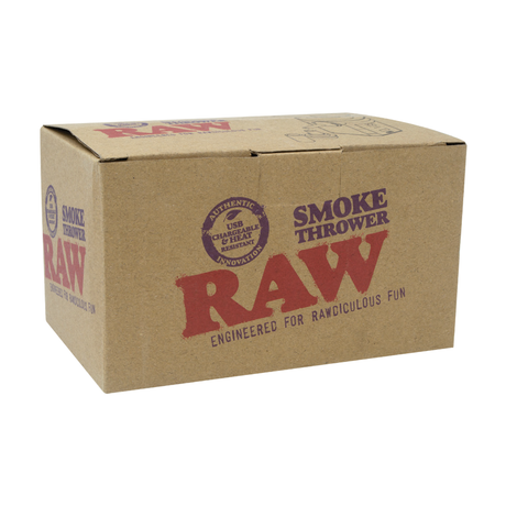 RAW Cone-Friendly Electric Smoke Thrower packaging box front view