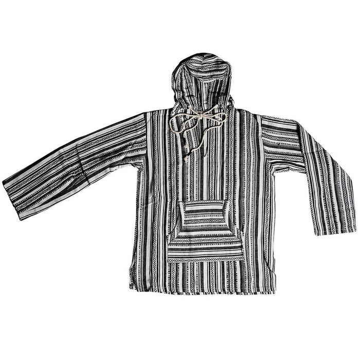 Soft Cotton Striped Baja Hoodie Jacket - Comfort & Style
