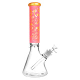 14" Space Travel Neon Bright Water Pipe with Slit-Diffuser Percolator, Front View