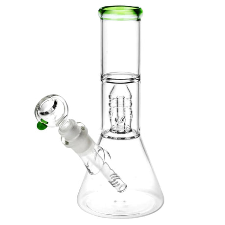 Borosilicate Glass Beaker Water Pipe with Stacked Showerhead Perc, 45 Degree Joint