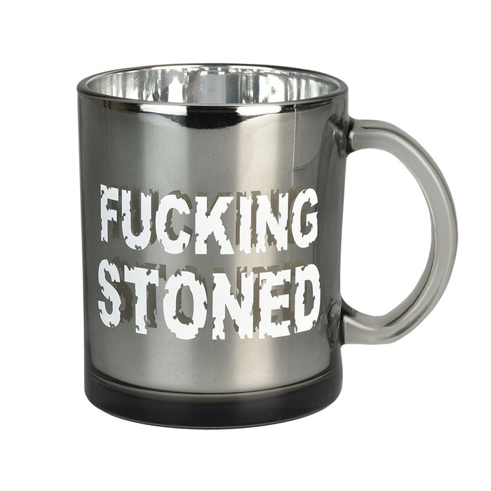 Stoned Metallic Glass Coffee Mug | 16oz