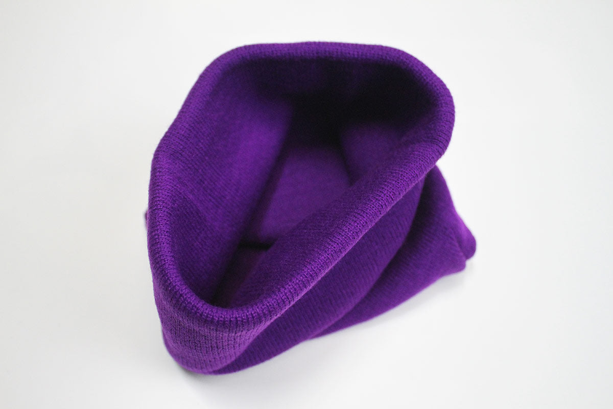 StonerDays 12" Knit Purple Beanie, One Size, Soft Texture, Front View on White Background