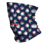 StonerDays 3D Trees Neck Gaiter featuring vibrant cannabis leaf design, made from stretchy polyester