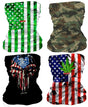 StonerDays All American Neck Gaiter Combo, 4 designs including cannabis leaf and skull, front view