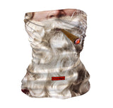 StonerDays Christmas-themed face gaiter with Santa beard print, one size fits all