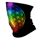 StonerDays Mandala Neck Gaiter Combo, UV Reactive Polyester, Side View
