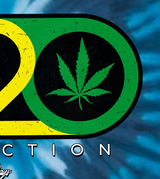 StonerDays 420 Collection T-Shirt in Blue Tie Dye with Cannabis Leaf Design