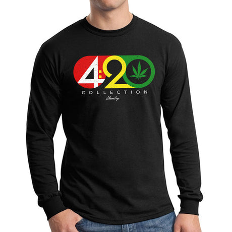 StonerDays 420 Collection Men's Long Sleeve Cotton Shirt Front View